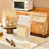 Fil croustillant bord roulé tranché Toast neige croustillant fenêtre huit côté étanchéité auto-portant recyclable papier Kraft sérigraphie