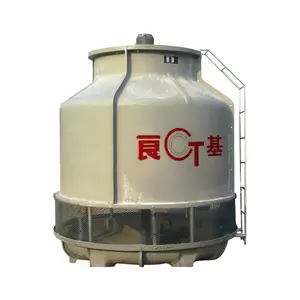 Round Cooling Tower Evaporative Condenser Price Open Mini 1520Mm Black Counter Flow Fiberglass Frp Water Cooling Tower