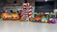 Nuevos Adornos Navideños Grandes y Reflectantes, Espejos Inflables Brillantes con Tapa Dorada para Decoración