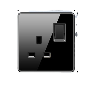 Nouvelle Arrivée Twist <span class=keywords><strong>Arc</strong></span> Edge <span class=keywords><strong>Prise</strong></span> <span class=keywords><strong>Électrique</strong></span> Murale 1 Gang Multi-fonction Plug Outlet Double 13A 5 Pin Socket avec Dual USB - Product Image 2