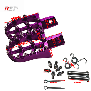 Juego de Pedales de Plataforma Ancha de Aleación de Aluminio CNC <span class=keywords><strong>para</strong></span> Motocicleta Todoterreno, con Dientes Antideslizantes, <span class=keywords><strong>para</strong></span> Mini Dirt Bike, Pit Bike, Mejora de Motocicleta - Product Image 2