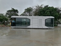 Maison préfabriquée en conteneur mobile de luxe de 40 pieds Conception inspirée de la capsule spatiale de haute qualité pour l'hôtel Villa Bureau Chambre à coucher