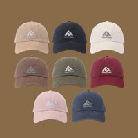 Gorra de Béisbol Unisex Retro con Patrón Bordado de Montaña, 6 Paneles, Visera Curva, de Algodón Ajustable