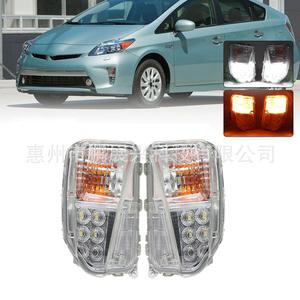Feux de jour à LED Toyota Prius, feux antibrouillard avant 11x12x20.5cm pour modèle 2012-2015 avec clignotant et DRL - Product Image 3