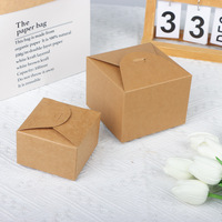 Boîte à dragées en papier kraft personnalisée, bord festonné esthétique, emballage cadeau pour bijoux, bonbons, chocolat, OEM, ODM, marque privée