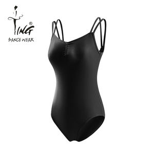 Ting danse sans manches une pièce costume d'entraînement costume de danse tissu en Nylon tirer corde argent justaucorps <span class=keywords><strong>gymnastique</strong></span> sans manches - Product Image 1