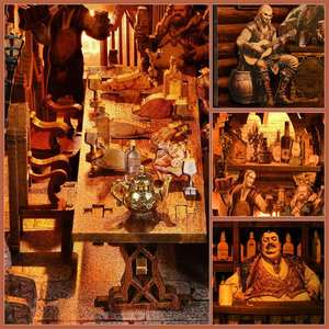 Kit de Manualidades para Crear un Rincón de Lectura y Rompecabezas de Madera en 3D - Rincón de Lectura en Miniatura <span class=keywords><strong>con</strong></span> Rompecabezas de Madera para Niños y Regalos de Madera para Manualidades - Product Image 5