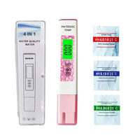 Testeur de qualité de l'eau portable 4-en-1 : pH-mètre numérique, mesureur d'EC, TDS et de température, détecteur multiparamètres professionnel pour hydroponie
