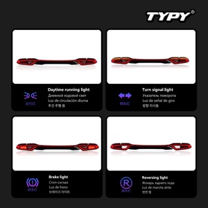 TYPY New LED Taillight Upgrade Modified Full Tail Lamp Car Accessories for Toyota Corolla 2019-2023 Dynamic <b>Turn</b> <b>Signals</b> - Product Image 3