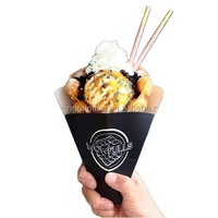 Porte-gaufres à bulles d'œufs de qualité alimentaire porte-papier jetable personnalisé pour crêpes frites