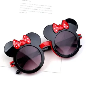 Lentes de Sol Infantiles con Diseño de Oso, Montura Redonda, Estilo Urbano, para Niñas y Niños - Product Image 1