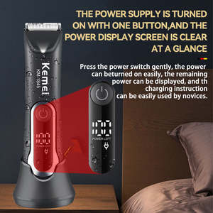 Tondeuse corporelle <span class=keywords><strong>Kemei</strong></span> KM-1845 pour hommes et femmes, lame en céramique, tondeuse à cheveux IPX7, tondeuse pour l'aine, rasoir corporel, tondeuse pour bikini - Product Image 3