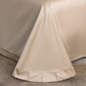 Lusso all'ingrosso 4 pezzi design tinta unita 1200 tc cotone copripiumino bianco e lenzuolo piatto con due federe set biancheria da letto - Product Image 6