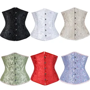 Wholesale Lace & Brocade Overbust Corset Top Body Shapewear Waist Training Train Corsets Bustiers