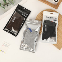 Sacs d'emballage personnalisés pour chaussettes, sacs Ziplock mats, sacs de rangement pour sous-vêtements, sacs d'emballage universels, sacs d'emballage en stock