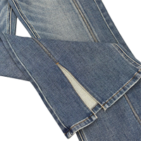 Pantalon en jean décontracté pour femme, coupe bootcut évasée, style vintage, avec fente à l'ourlet, extensible, coupe régulière, effet push-up, fabrication OEM personnalisée
