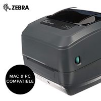 Imprimante d'étiquettes de codes-barres de bureau monochrome à transfert thermique ZEBRA GK420t, connectivité USB et Ethernet pour les entreprises et les hôpitaux