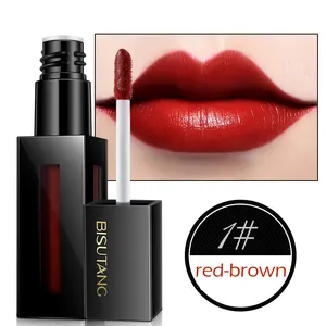 OEM BISUTANG Private Label Make-Up Lip gloss anbieter 3 Farben Langlebig Wasserdicht Matte Lippenstift