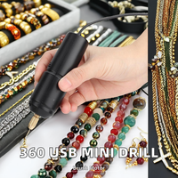TSG 360 Mini perceuse électrique noir USB sans clé unique Variable pour outils bricolage personnalisable OEM pour bijoux perle Soapberry époxy