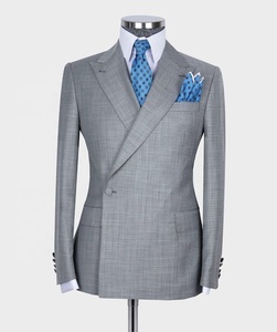 Kinh Doanh Bất Ảnh Đỉnh Ve Áo Người Đàn Ông Phù Hợp Với Với Một Nút Chú Rể Prom Tuxedos Terno Masculino <span class=keywords><strong>Blazer</strong></span> Cho Đám Cưới Mặc 2 Mảnh - Product Image 1