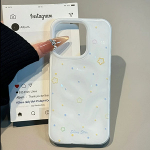 เหมาะสำหรับเคสโทรศัพท์แอปเปิ้ล 17 โปรแม็กซ์ ดีไซน์ลายจุดและดาวเรียบง่าย เคสโทรศัพท์แบบนุ่มยืดหยุ่นป้องกันการตกกระแทก - Product Image 4