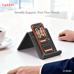 Earldom Foldable Desktop Phone Stand Universal Mobile <b>Holder</b> for IPhone ET-EH361 Black - Product Image 5