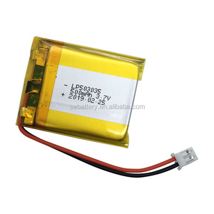 Batteria <span class=keywords><strong>Li</strong></span>-<span class=keywords><strong>Po</strong></span> SUN EASE CE ROHS 5mm 3.7V 500mAh per Smartwatch, Modello 503035 - Product Image 3