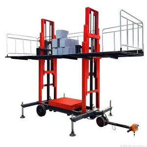 Ventes d'usine 4-12m de charge de plate-forme élévatrice mobile hydraulique 1ton utilisée pour les travaux <span class=keywords><strong>a</strong></span>ériens sur les murs extérieurs et le transport des briques - Product Image 6