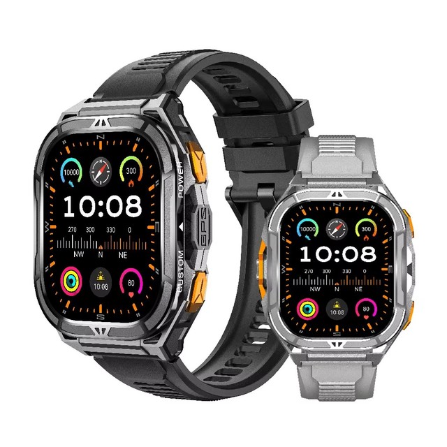 New X5 AMOLED Smart Watch Men Dual-Band GPS 5ATM Waterproof BT Call Heart Rate Sleep Monitor Compass Outdoor Sport Smartwatch
