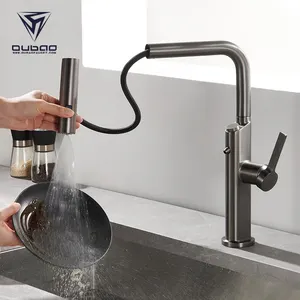 Top Selling Gun Grey Purification Kitchen Faucet Pull Out Spray Water Tap Water Filter Purifier Faucets