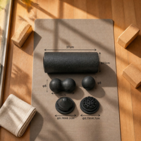 Set de Rodillos de Espuma para Yoga 5 en 1, Rodillo de Masaje de EPP de Alta Densidad con Accesorios para Yoga, Pilates, Fisioterapia, Gimnasio y Hogar