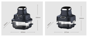 <span class=keywords><strong>Friteuse</strong></span> à air portable 1600W avec <span class=keywords><strong>double</strong></span> bol en verre, panneau numérique 6-en-1, design compact et peu encombrant - Product Image 4