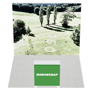 บูธแสดงสินค้าแบบโมดูลาร์ขนาด 3*3 เมตร ผนังเดี่ยวพร้อมฉากหลังลายธรรมชาติสีเขียว  พร้อมเคาน์เตอร์ธีมรักษ์โลก สำหรับงานแสดงสินค้าแบบพกพา - Product Image 3