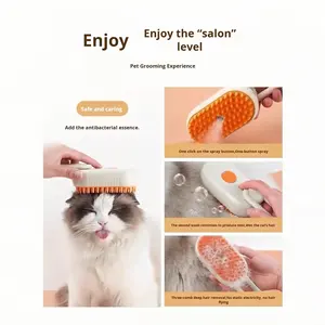 Pettine a Vapore 3 in 1 per Toelettatura e Massaggio del Pelo di Animali Domestici, Spazzola Multifunzione Autopulente con Spray per Cani e Gatti - Product Image 5