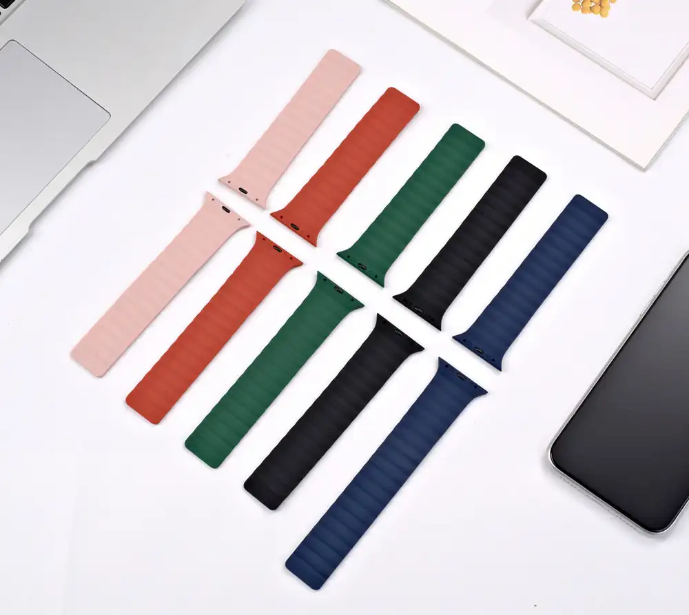 two color watches custom straps 25mm 44mm roll pattern silicon sports watch band custom bands watch band 20mm 22mm