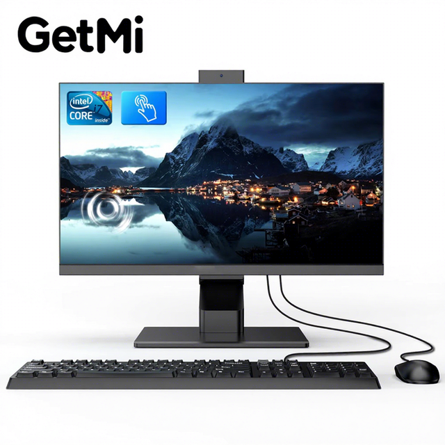 27 Inch Desktop Computer with In-te-l Core I3 I5 I7 I9 Ddr 4gb 500gb SSD All in One PC Portable Computers Desktops