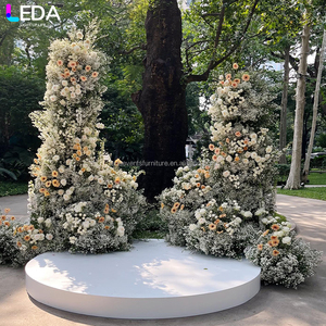 LEDA - Décoration de haute qualité - Cadre de scène de mariage rond en acrylique blanc pour l'intérieur - Scène de concert pour cérémonie de mariage - Product Image 4