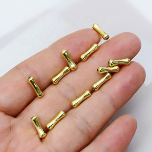 Perles tubulaires en forme d'os de 9 mm en laiton plaqué or 18 carats de haute qualité, breloques, entretoises, pendentifs, fournitures et accessoires pour la fabrication de bijoux DIY - Product Image 5