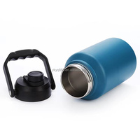 Mejor Precio, Botella de Agua Deportiva con Aislamiento al Vacío de Doble Pared, de Acero Inoxidable 304, Ecológica, con Agarre Ergonómico, 64oz/128oz, Termo, 12-24 horas
