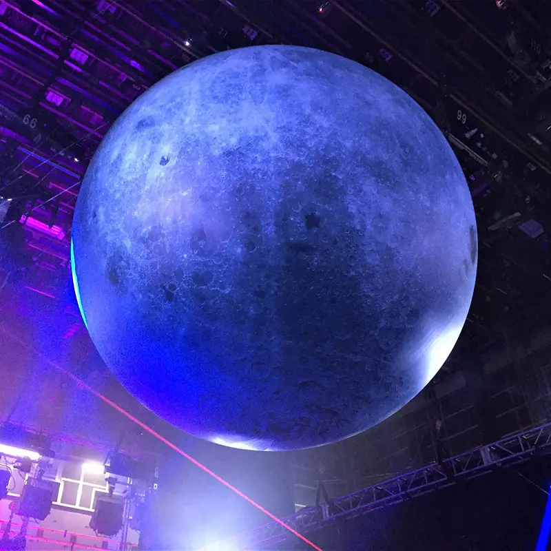 Inflatable Moon Giant Sphere Advertising Model With Led Light PVC Air Blow Large Inflatable Planets