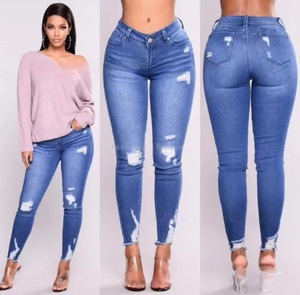 Jeans de Mujer al por Mayor, de Alta Elasticidad, con Desgarro en la Rodilla, Ajustados, que Realzan los Glúteos, a la Moda - Product Image 5