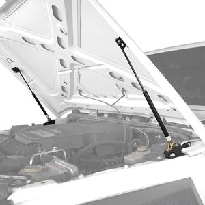 2 Piezas de Soportes de Elevación para Capó Delantero, Amortiguadores, Resortes de Gas para <span class=keywords><strong>Jeep</strong></span> Wrangler (JK) 2007-2018, Patrón de Fibra de Carbono Roja - Product Image 3
