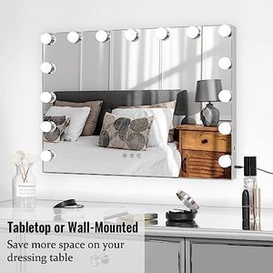 Modern 13-Drawer White Glass Standing Panel <b>Dressing</b> Table with LED Jewellery Box Adjustable Mirror Dresser Bedroom Home Use - Product Image 3