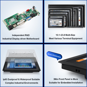 13.3 15.6 21.5 24 inch nhúng/VESA treo tường độ sáng cao 1000 nits Độ phân giải công nghiệp mở khung màn hình LCD - Product Image 4