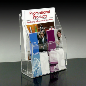 Factory Wholesale Acrylic Brochure Holder - A3 A4 Leaflet Display Rack for Hospital Hotel and Reception - Product Image 1