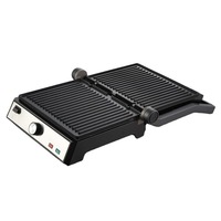 Vente en gros 2000W Presse à panini amovible d'intérieur Plaque chauffante Machine à sandwich Électrique Détachable en acier inoxydable Barbecue Contact Grill