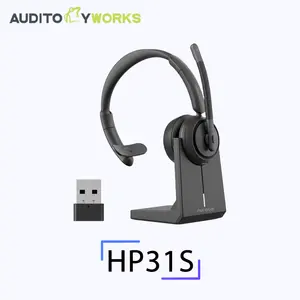 Draadloze Bluetooth Headset Single Ear Call Center Hoofdtelefoon Met Enc Microfoon Voor Telefoonoperator Vrachtwagenchauffeur