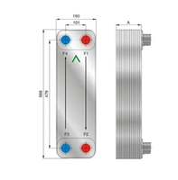 Pompe à chaleur de source d'eau de source d'air de température ultra-basse Échangeur de chaleur de système de réfrigération d'acier inoxydable de rendement élevé 060B