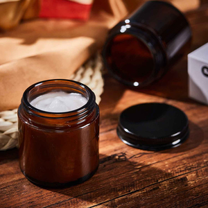 2Oz <span class=keywords><strong>4Oz</strong></span> 9Oz Sang Trọng Rỗng Thẳng Hai Mặt Hổ Phách Rõ Ràng Nến Thủy Tinh Jar Với Nhôm Kim Loại Có Nắp Đậy Cao Cấp Chai Thủy Tinh - Product Image 2