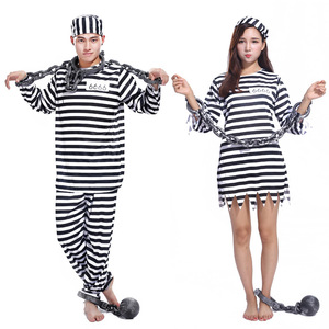 Chaude famille condamné tenue Halloween enfant criminel ensemble prison prisonnier Costume détenu Cosplay Costume - Product Image 2
